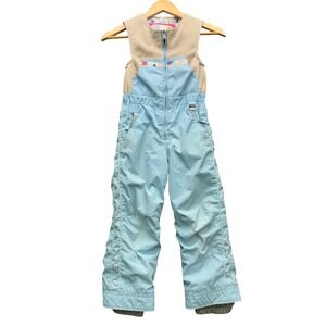 Marker Preschool Ski Bibs Girls 6 Light Blue Fleece Lined Snow Pants Outdoor